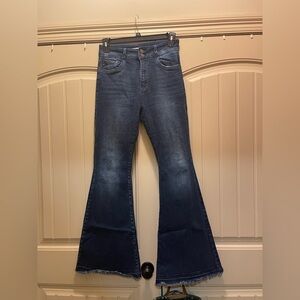 Women's Flared Blue Jeans